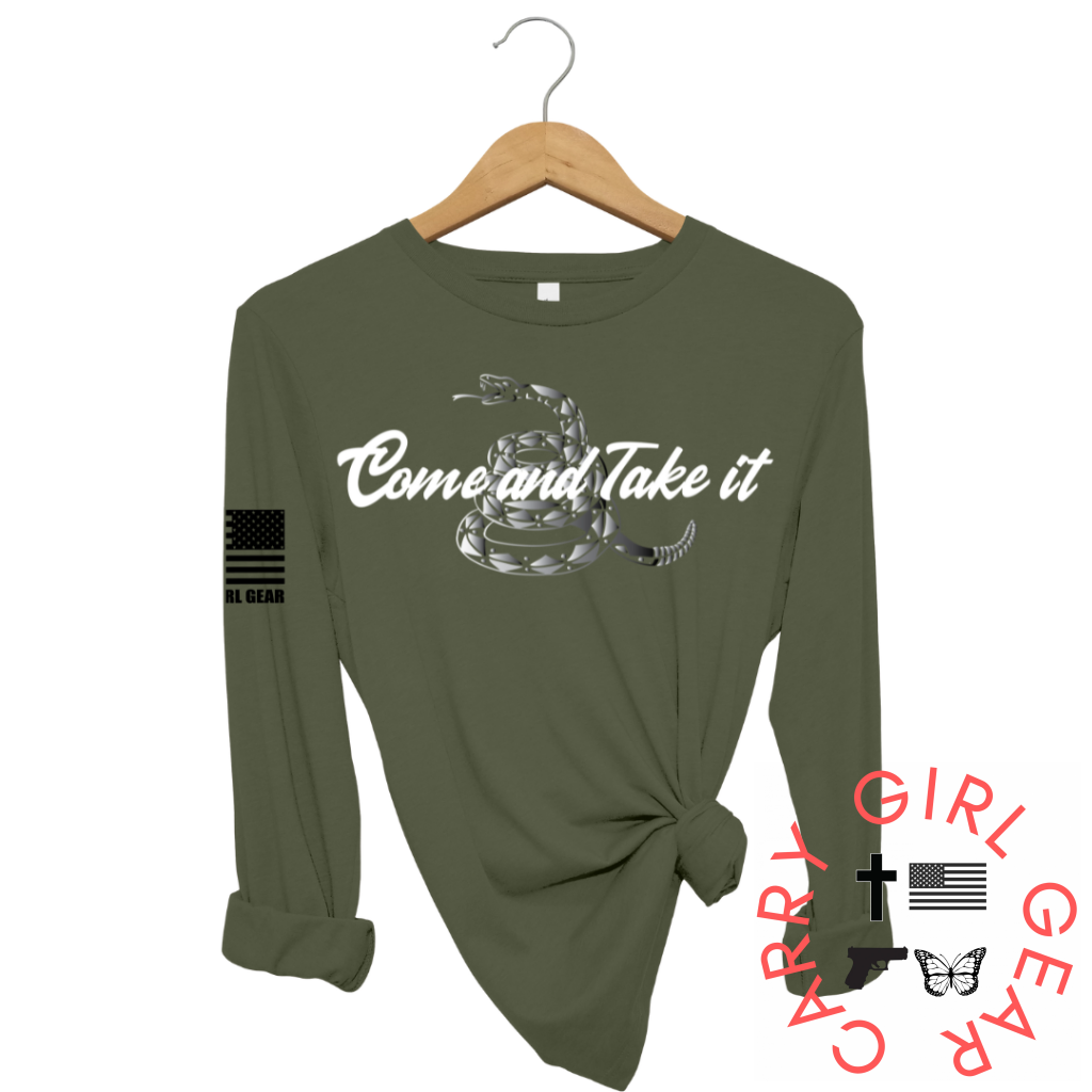 Come & Take It Long Sleeve Olive / Xs