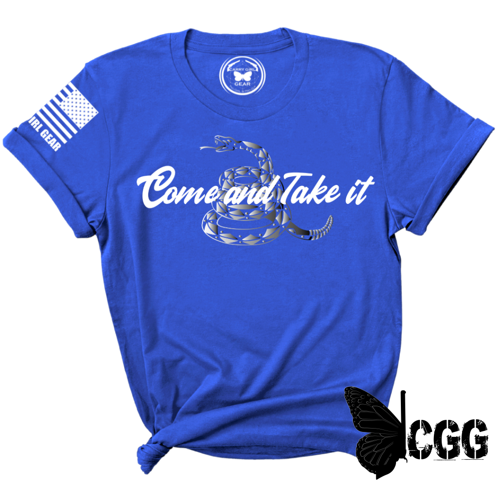 Come & Take It Tee Xs / Royal Blue Unisex Cut Cgg Perfect Tee