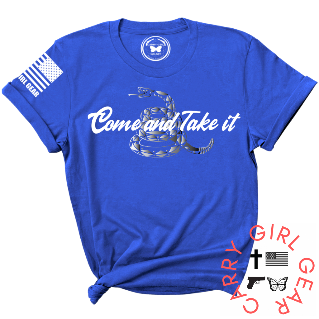 Come & Take It Tee Xs / Royal Blue Unisex Cut Cgg Perfect Tee