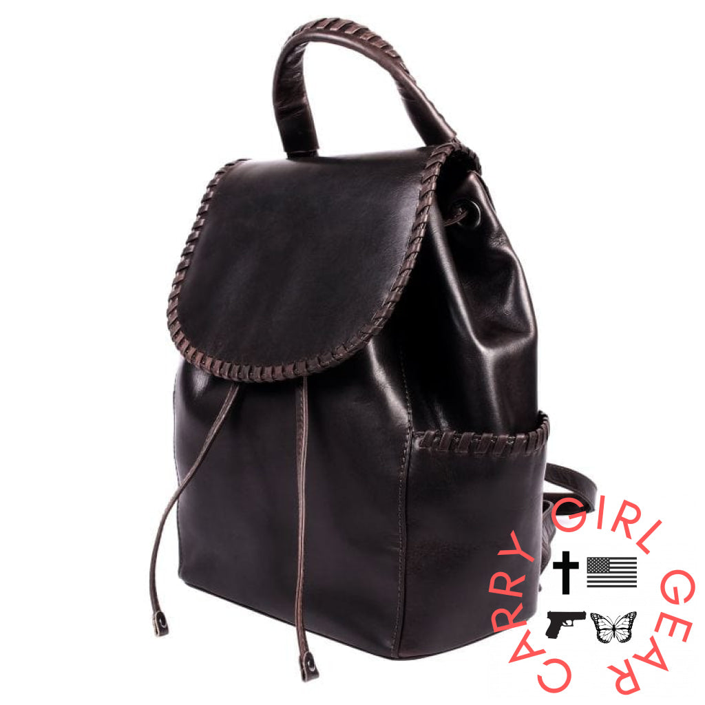 Concealed Carry Allie Leather Backpack By Lady Conceal Backpacks