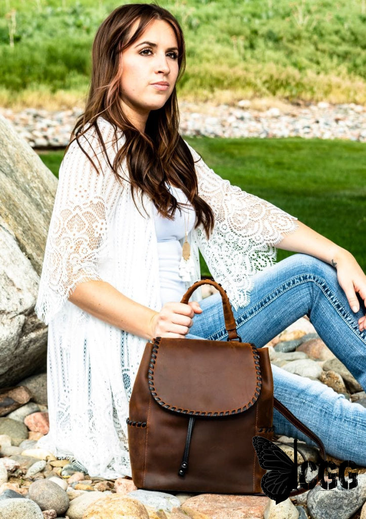 Concealed Carry Allie Leather Backpack By Lady Conceal Backpacks