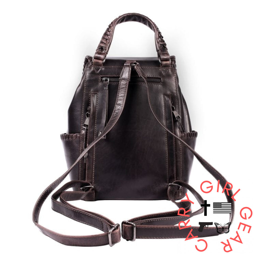 Concealed Carry Allie Leather Backpack By Lady Conceal Backpacks