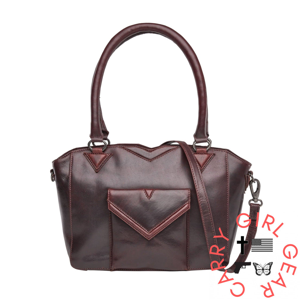 Concealed Carry Aubrey Leather Satchel By Lady Conceal Satchels
