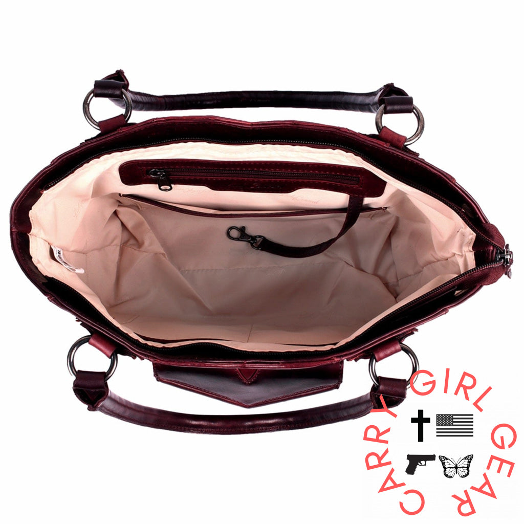 Concealed Carry Aubrey Leather Satchel By Lady Conceal Satchels