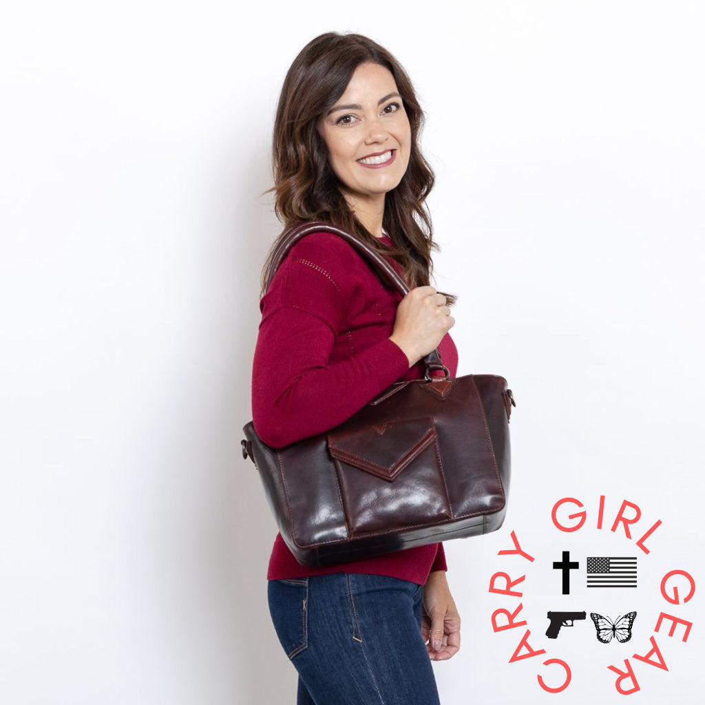 Concealed Carry Aubrey Leather Satchel By Lady Conceal Satchels