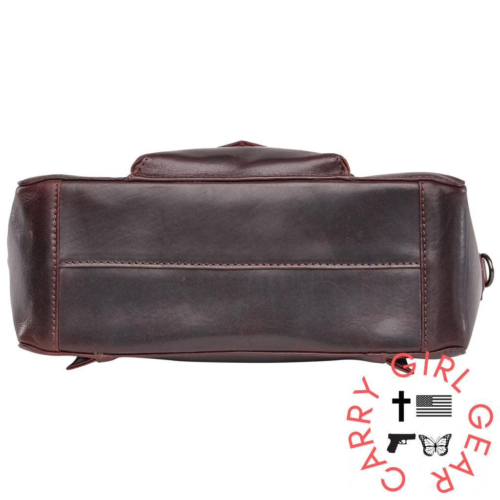Concealed Carry Aubrey Leather Satchel By Lady Conceal Satchels