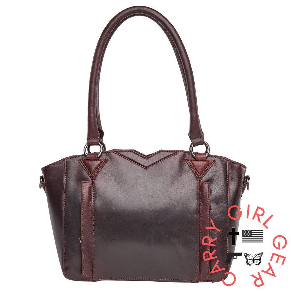 Concealed Carry Aubrey Leather Satchel By Lady Conceal Satchels