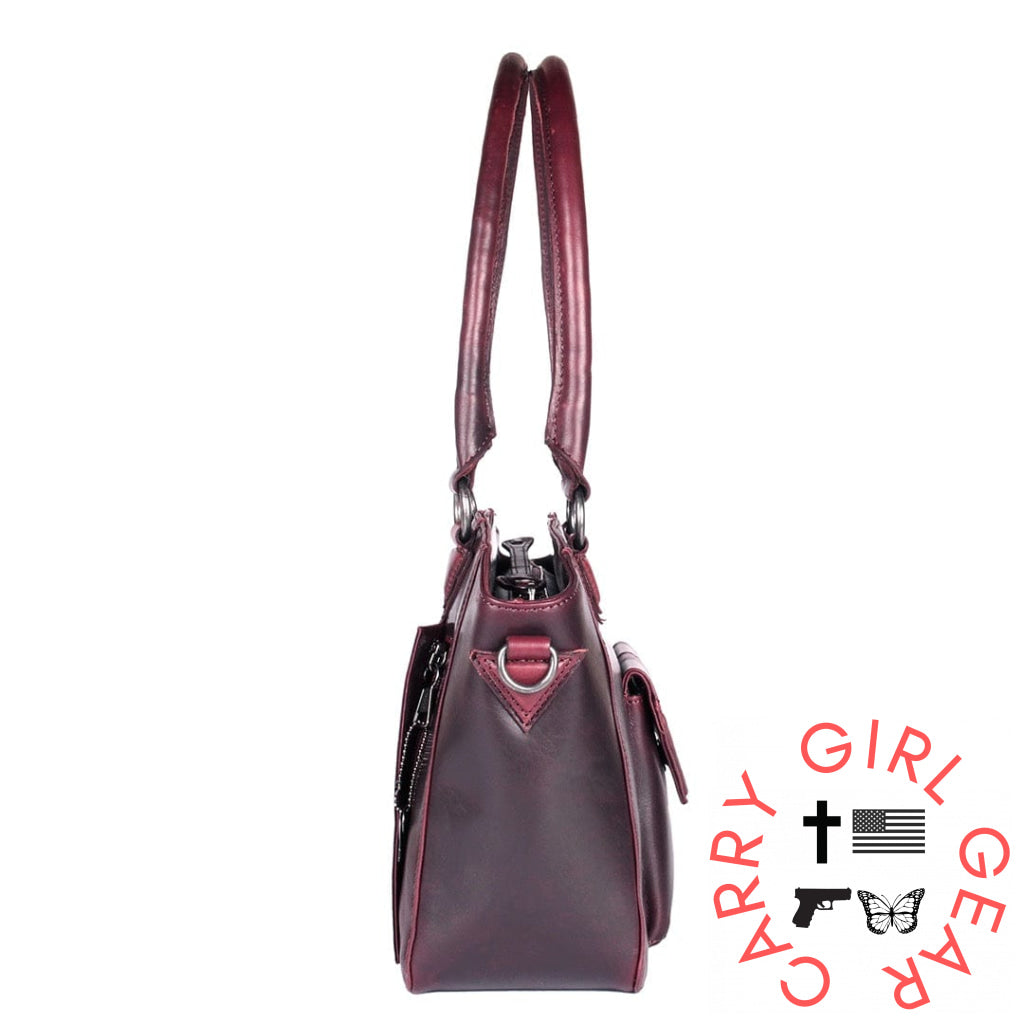 Concealed Carry Aubrey Leather Satchel By Lady Conceal Satchels