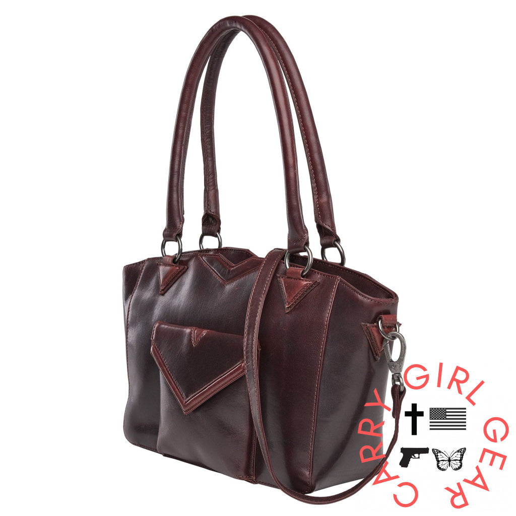 Concealed Carry Aubrey Leather Satchel By Lady Conceal Satchels