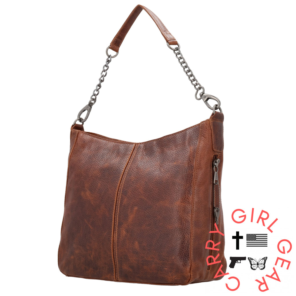 Concealed Carry Ava Leather Hobo By Lady Conceal