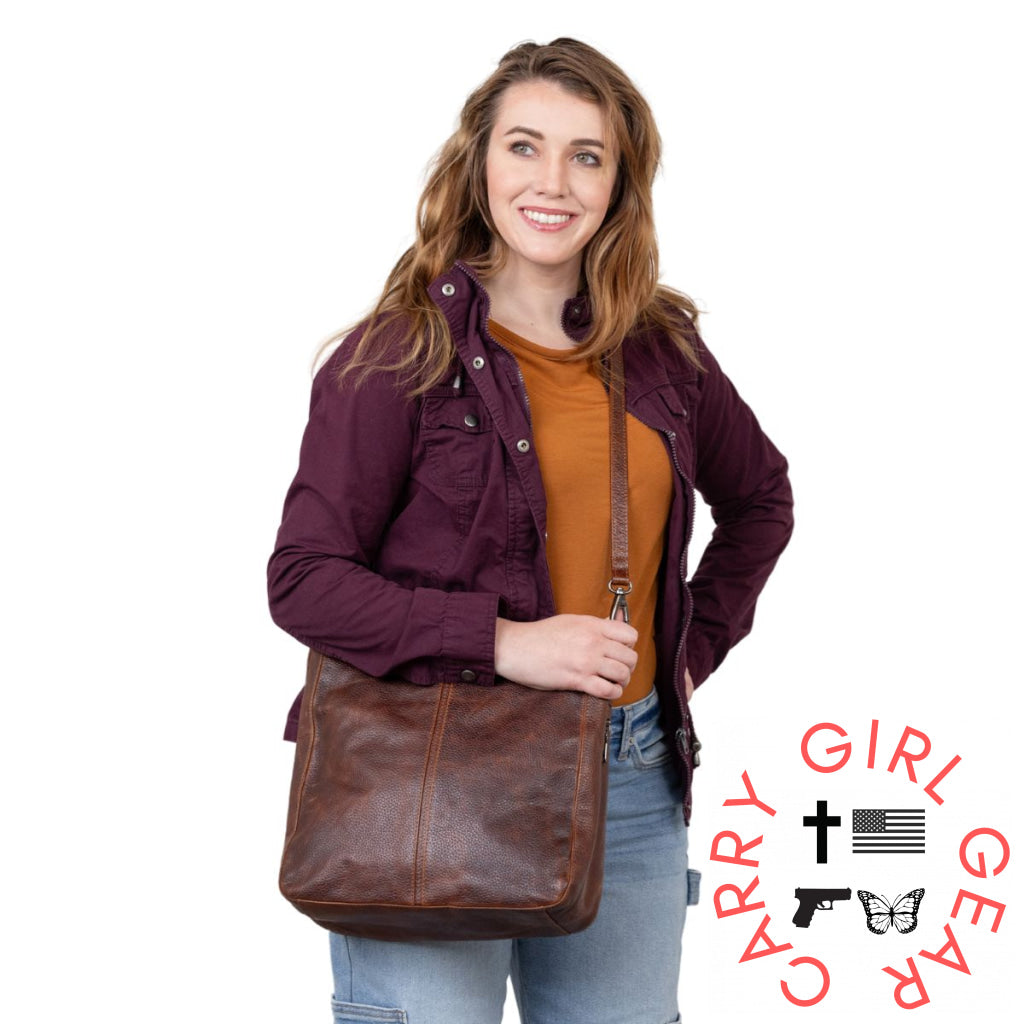 Concealed Carry Ava Leather Hobo By Lady Conceal