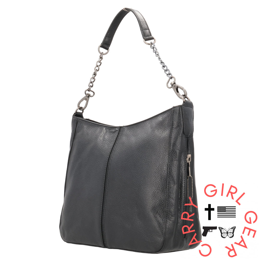 Concealed Carry Ava Leather Hobo By Lady Conceal
