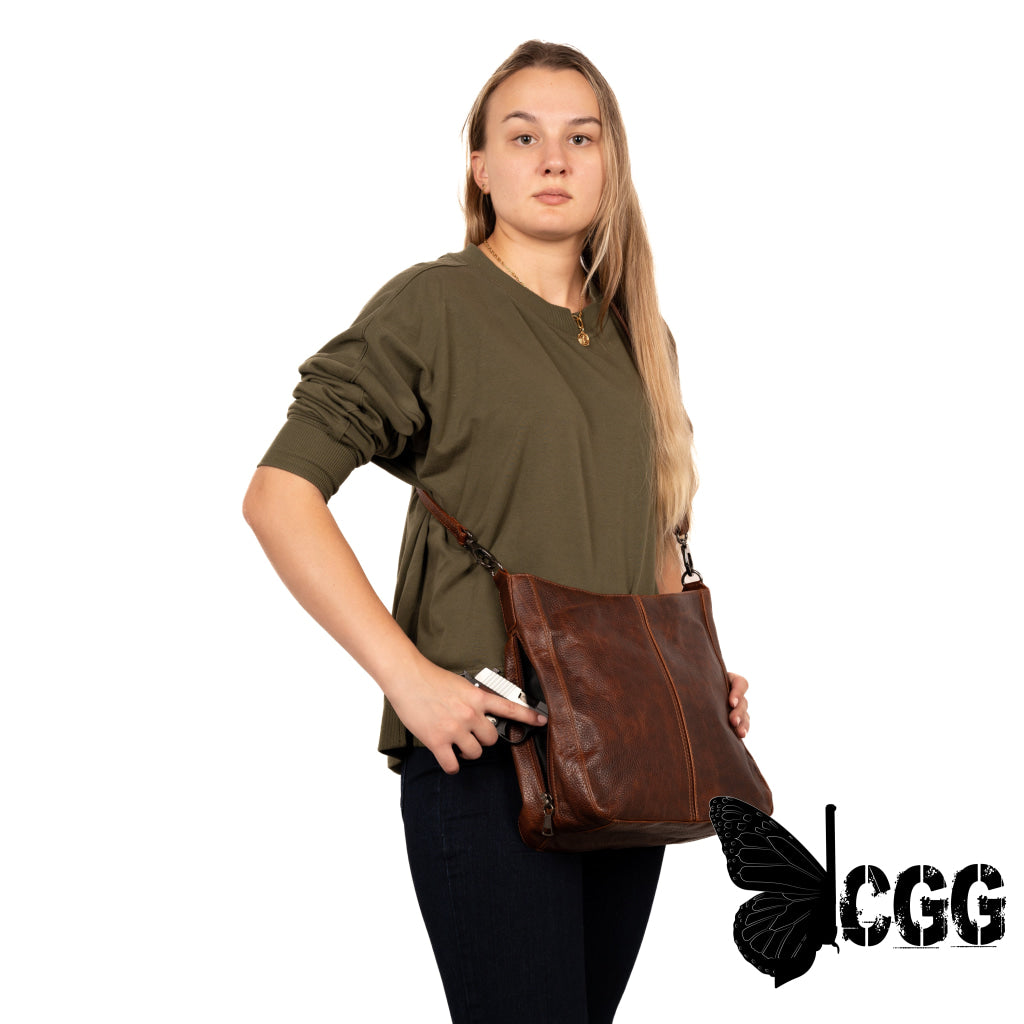 Concealed Carry Ava Leather Hobo By Lady Conceal