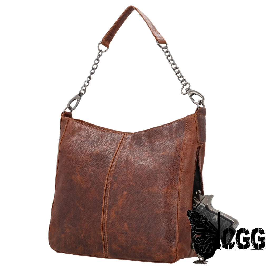 Concealed Carry Ava Leather Hobo By Lady Conceal