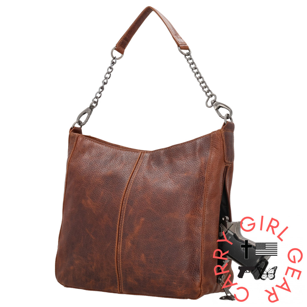 Concealed Carry Ava Leather Hobo By Lady Conceal