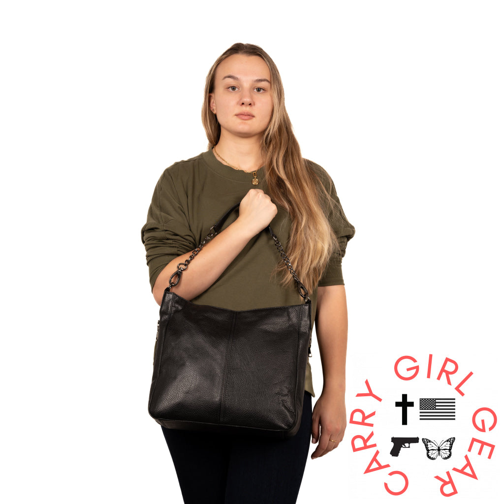 Concealed Carry Ava Leather Hobo By Lady Conceal