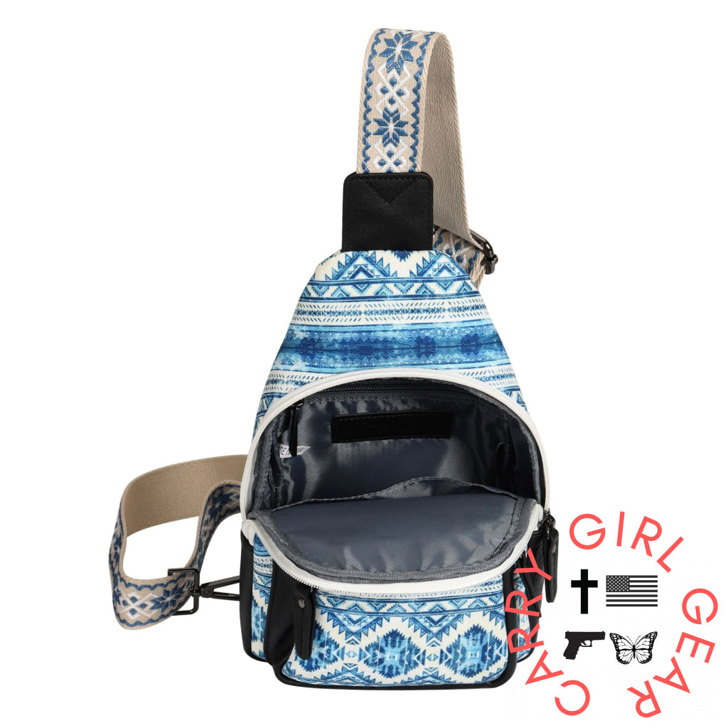 Concealed Carry Aztec Indie Canvas Sling by DS Conceal