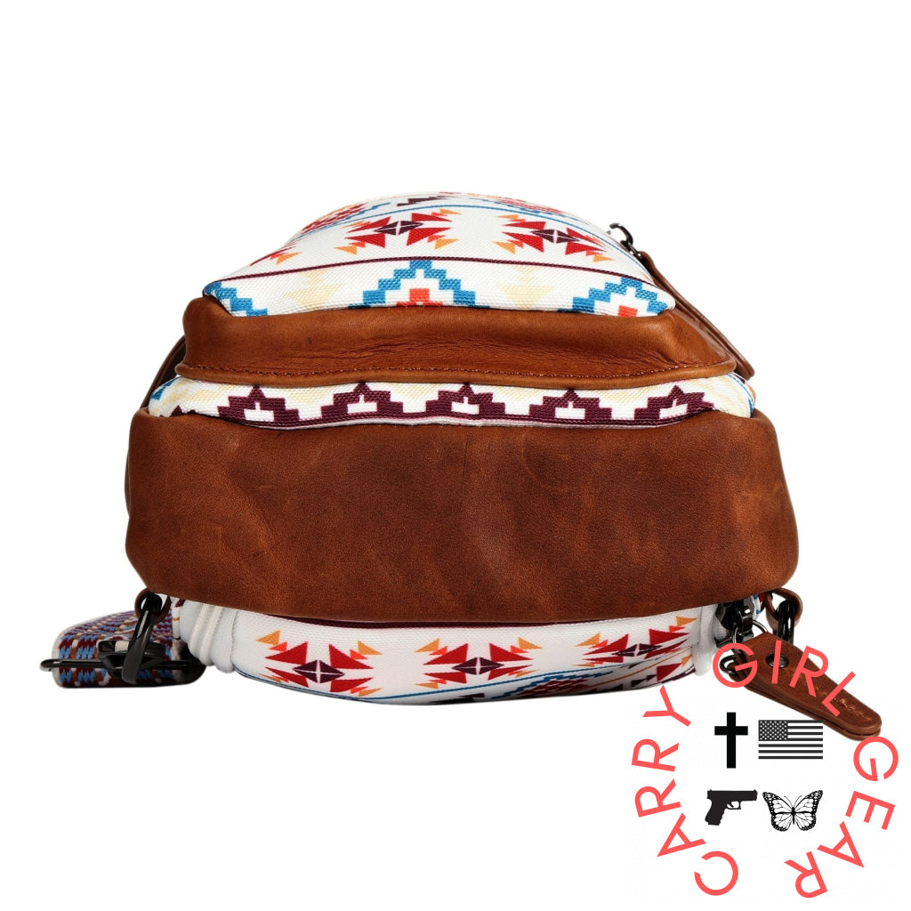 Concealed Carry Aztec Indie Canvas Sling by DS Conceal