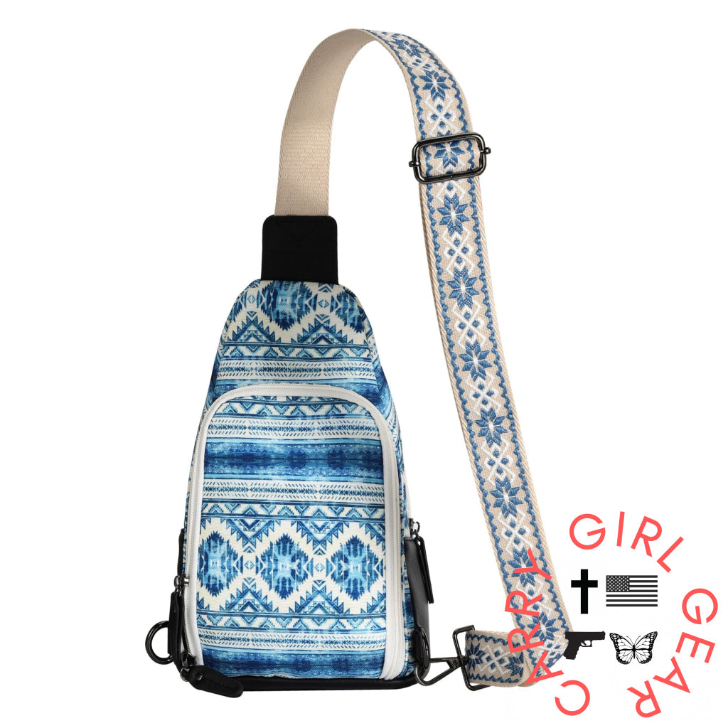 Concealed Carry Aztec Indie Canvas Sling by DS Conceal