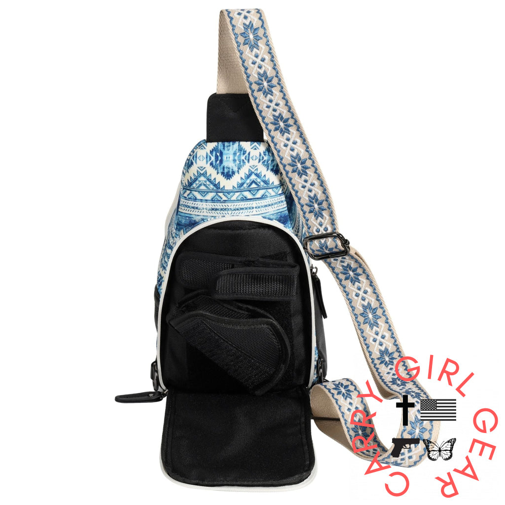 Concealed Carry Aztec Indie Canvas Sling by DS Conceal