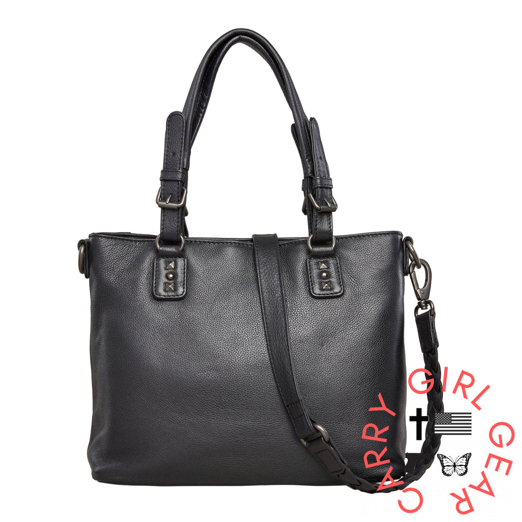 Concealed Carry Bailey Leather Satchel By Lady Conceal Black Satchels