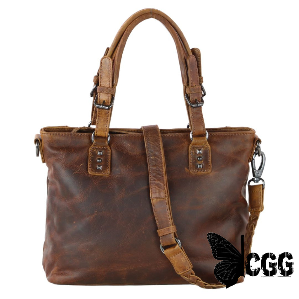 Concealed Carry Bailey Leather Satchel By Lady Conceal Cognac Satchels