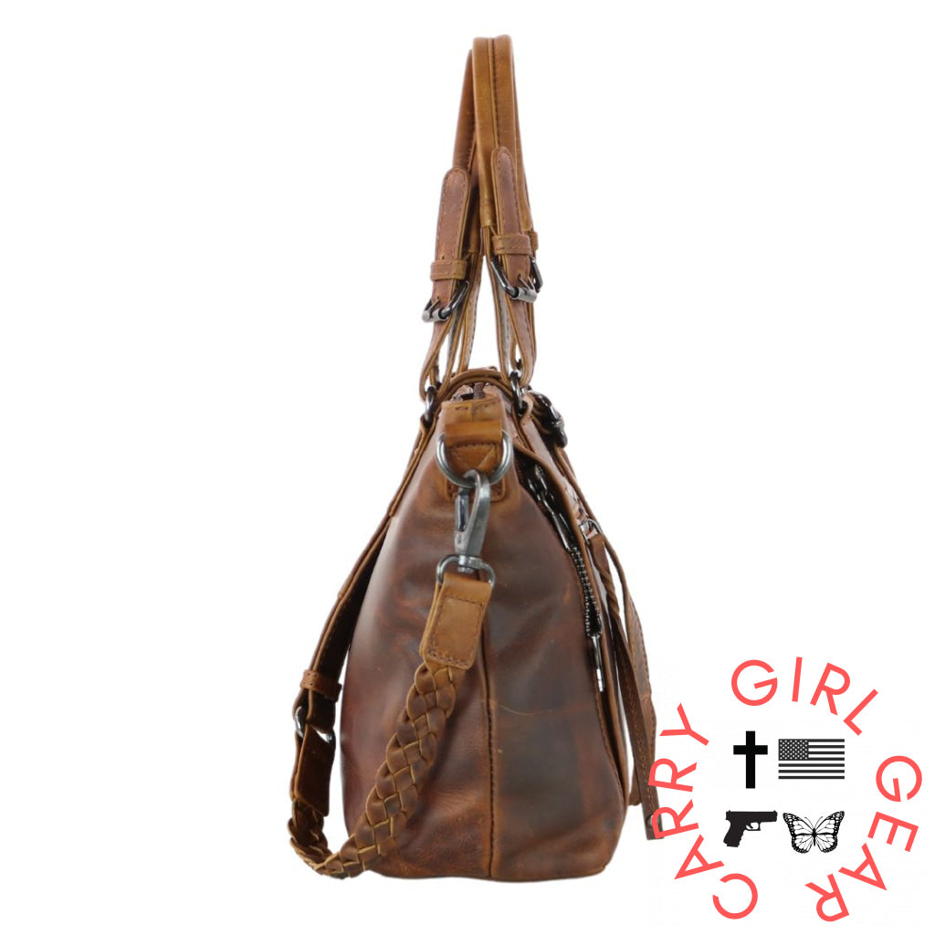 Concealed Carry Bailey Leather Satchel By Lady Conceal Satchels