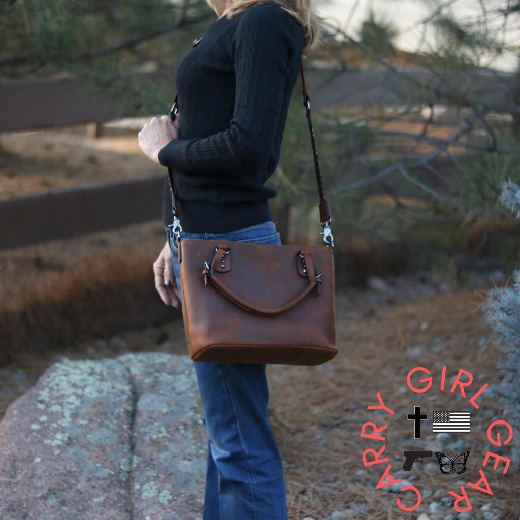 Concealed Carry Bailey Leather Satchel By Lady Conceal Satchels