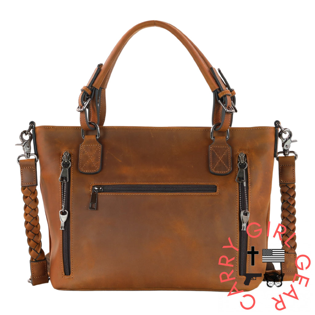 Concealed Carry Bailey Leather Satchel By Lady Conceal Satchels