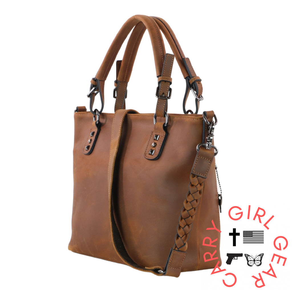 Concealed Carry Bailey Leather Satchel By Lady Conceal Satchels