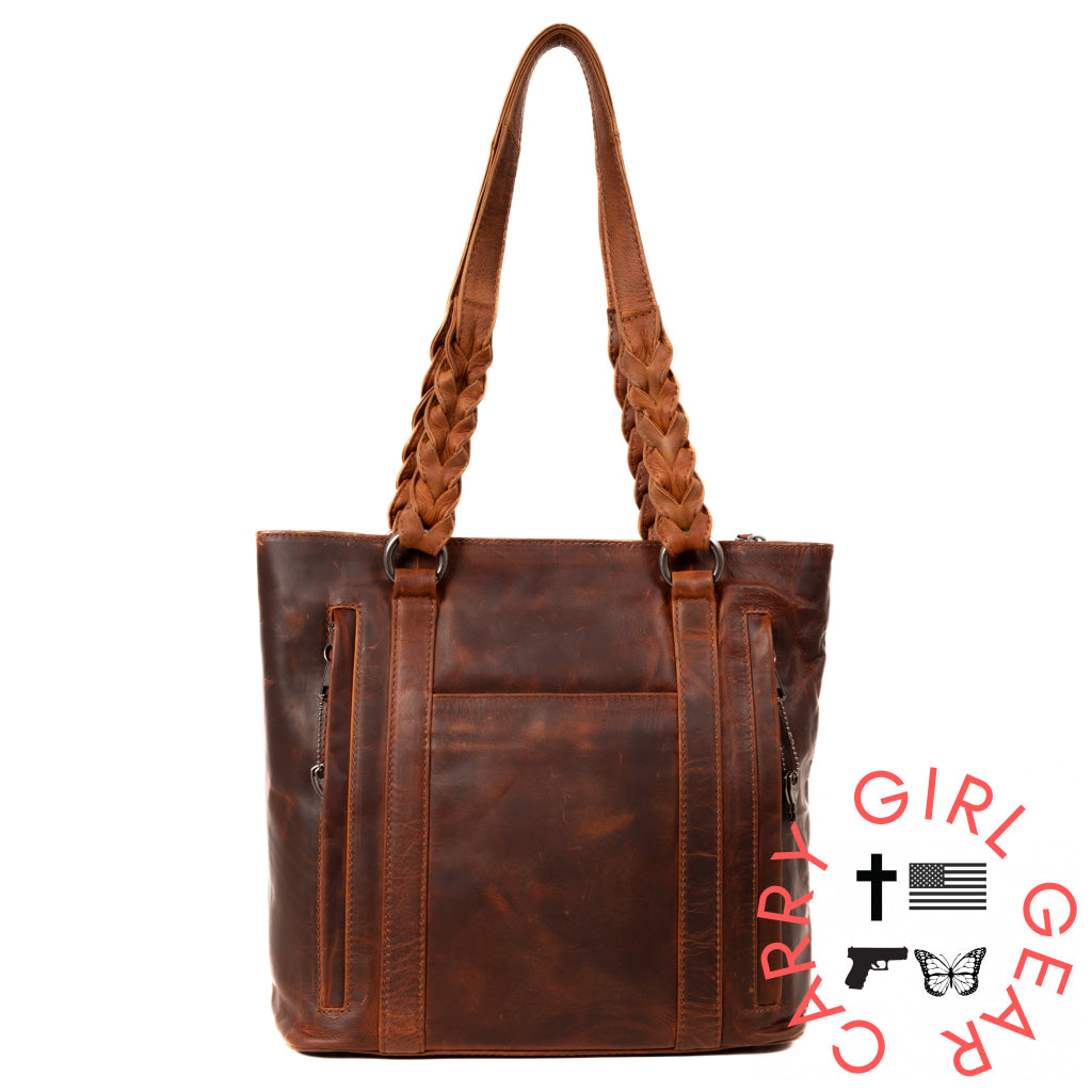 Concealed Carry Bella Leather Tote By Lady Conceal Totes