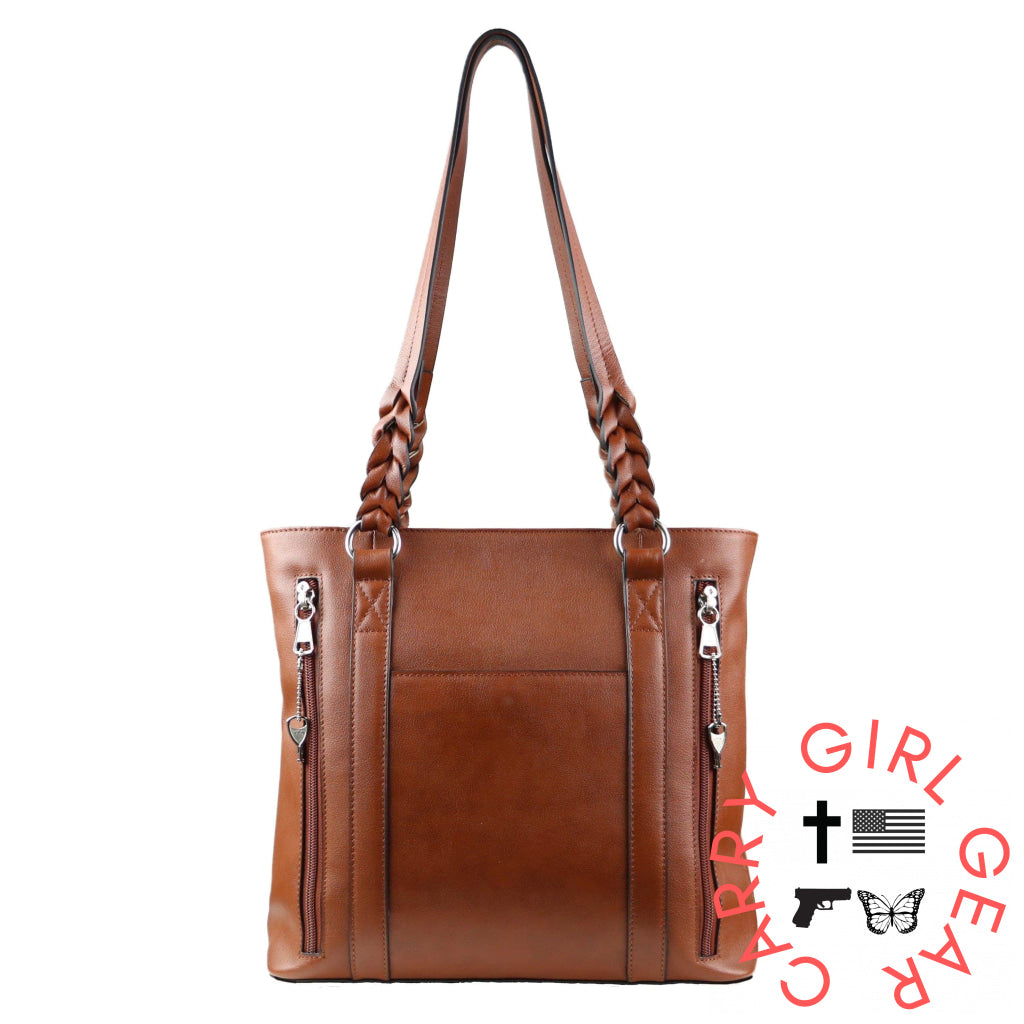 Concealed Carry Bella Leather Tote By Lady Conceal Totes