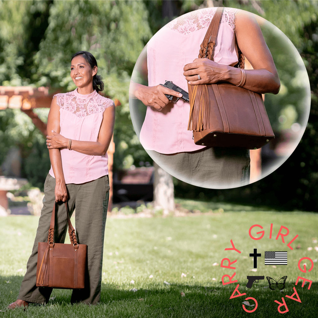 Concealed Carry Bella Leather Tote By Lady Conceal Totes
