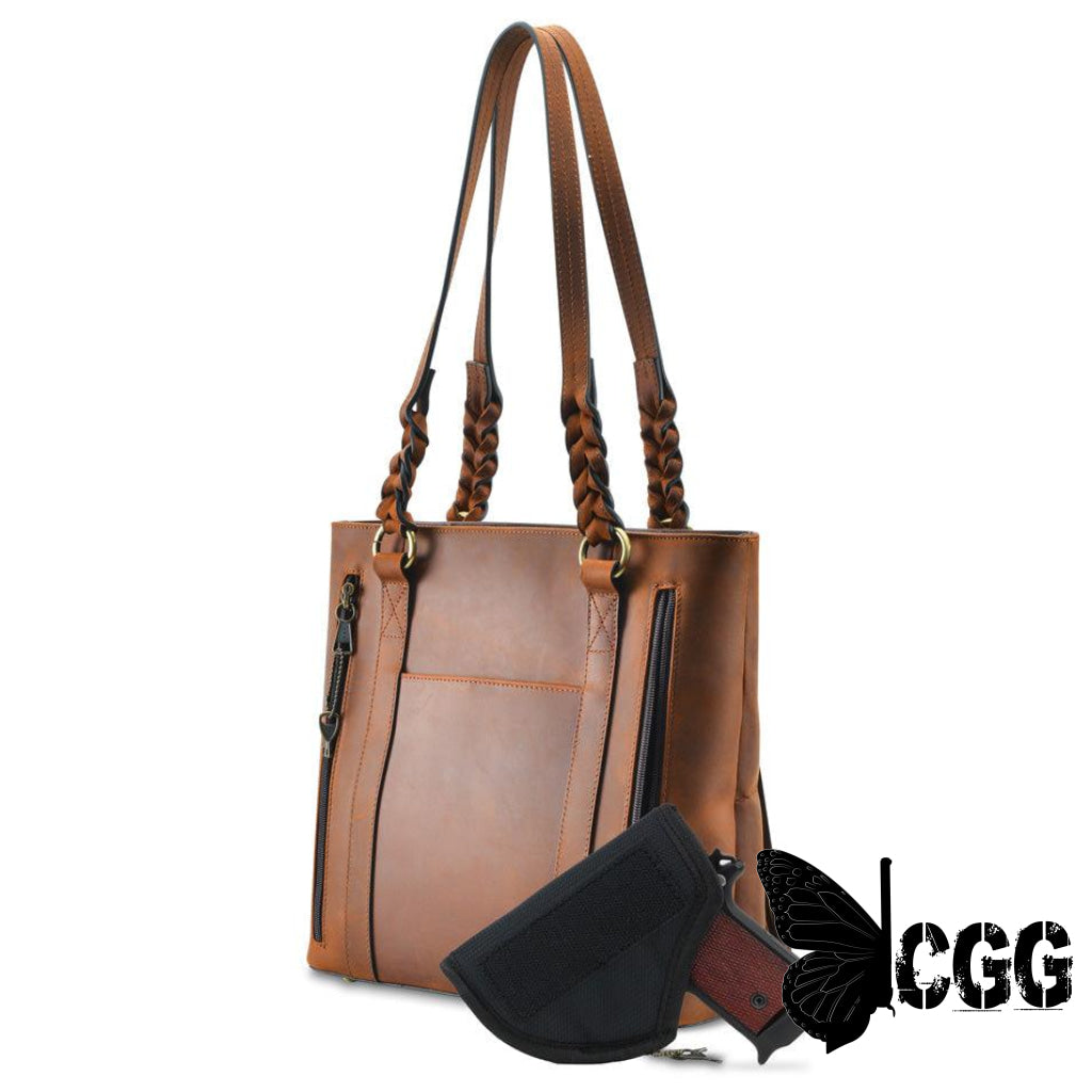 Concealed Carry Bella Leather Tote By Lady Conceal Totes