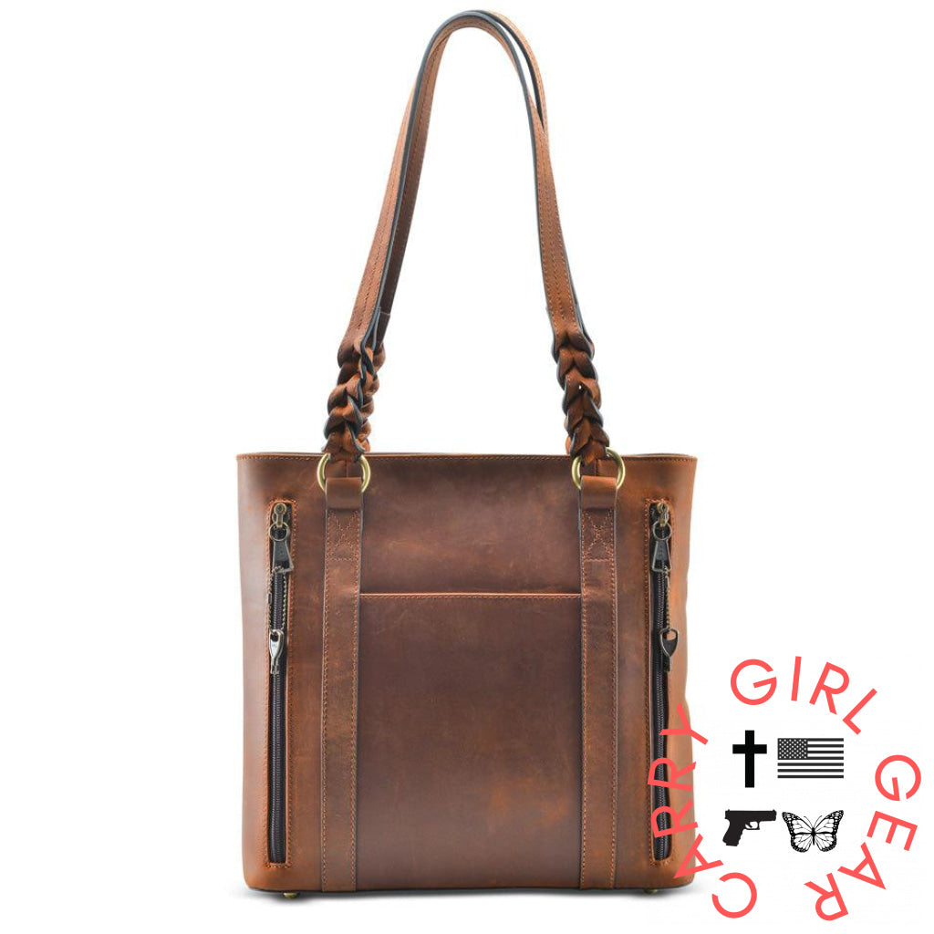 Concealed Carry Bella Leather Tote By Lady Conceal Totes