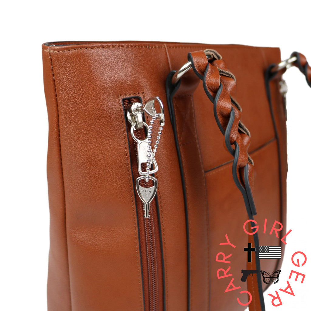 Concealed Carry Bella Leather Tote By Lady Conceal Totes