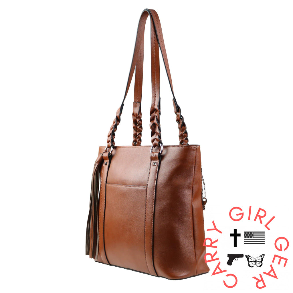 Concealed Carry Bella Leather Tote By Lady Conceal Totes