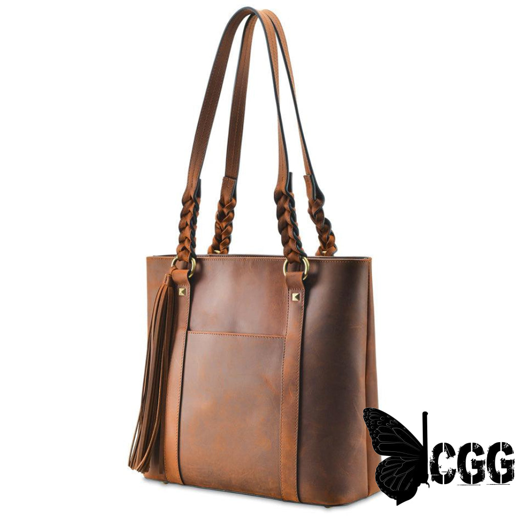 Concealed Carry Bella Leather Tote By Lady Conceal Totes