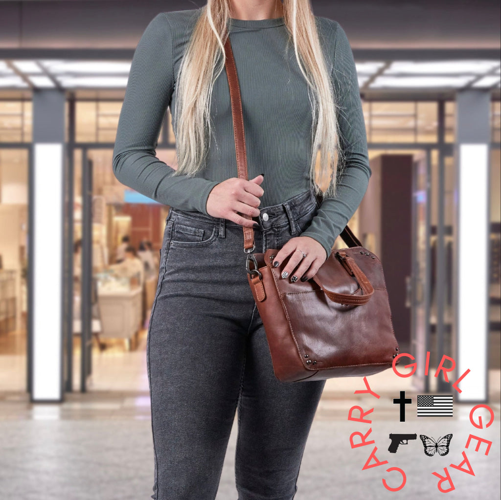 Concealed Carry Bethany Leather Satchel By Lady Conceal Satchels