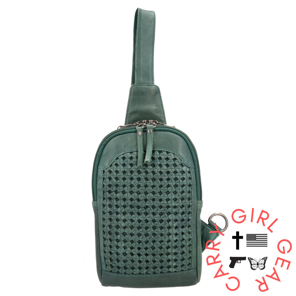 Concealed Carry Bristol Sling Leather Backpack By Lady Conceal Slings