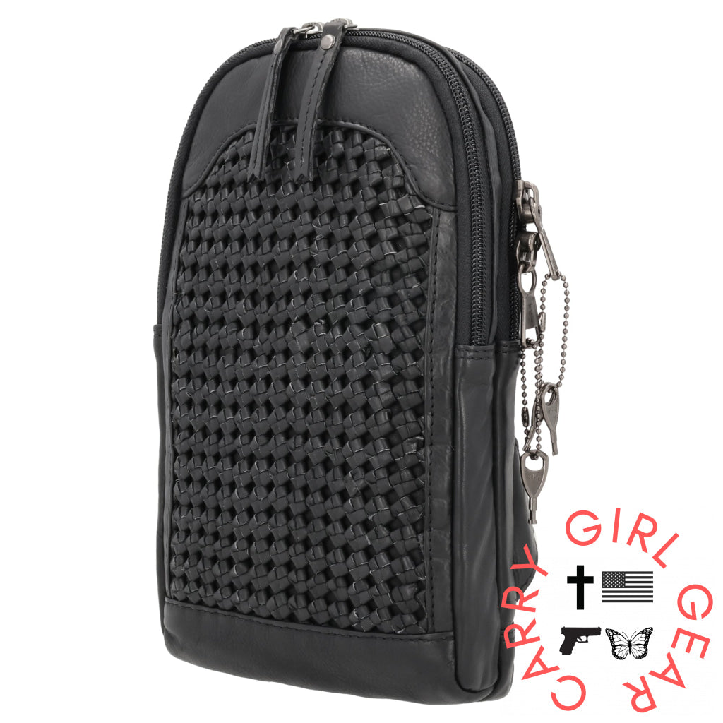 Concealed Carry Bristol Sling Leather Backpack By Lady Conceal Slings