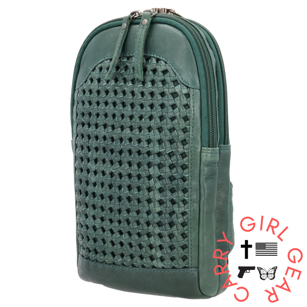 Concealed Carry Bristol Sling Leather Backpack By Lady Conceal Slings