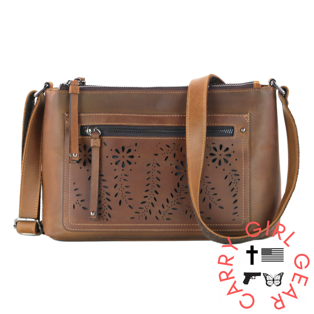 Concealed Carry Brynlee Leather Crossbody By Lady Conceal Bags