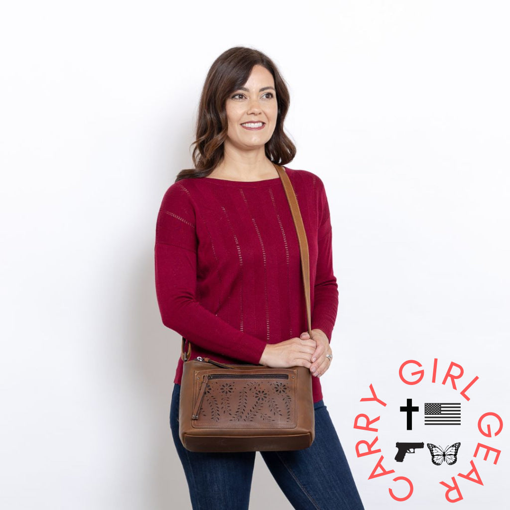 Concealed Carry Brynlee Leather Crossbody By Lady Conceal Bags