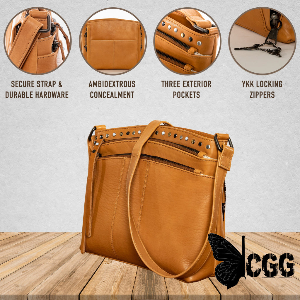 Concealed Carry Brynn Leather Crossbody By Lady Conceal Bags