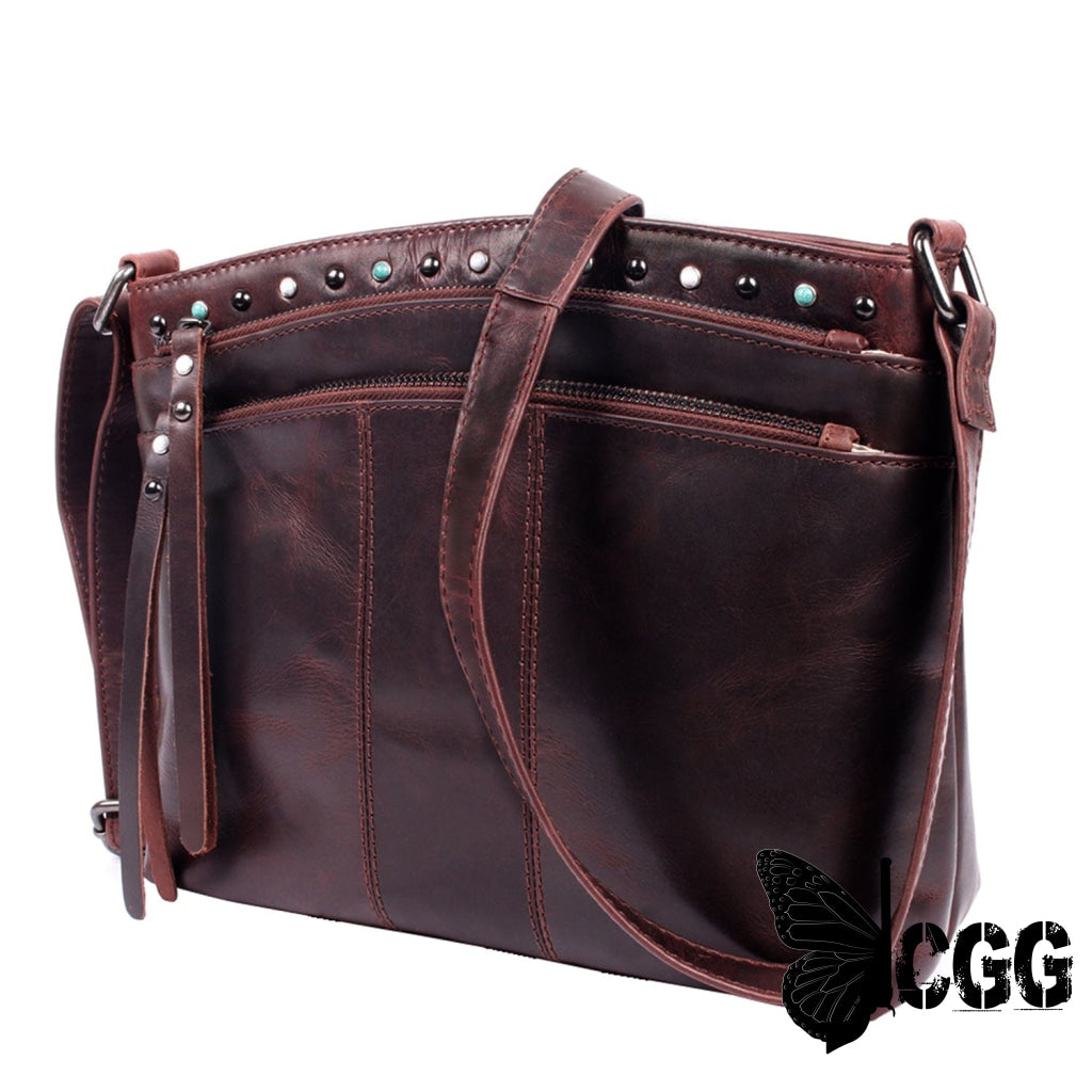 Concealed Carry Brynn Leather Crossbody By Lady Conceal Bags