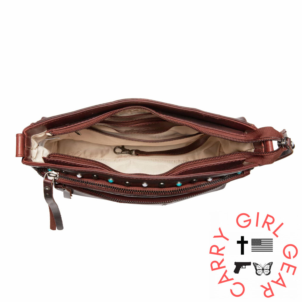 Concealed Carry Brynn Leather Crossbody By Lady Conceal Bags