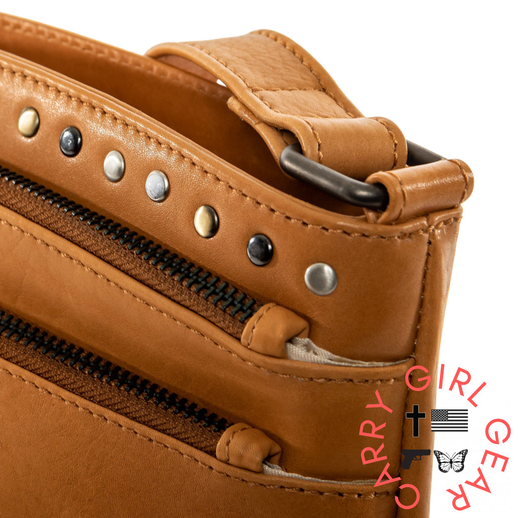 Concealed Carry Brynn Leather Crossbody By Lady Conceal Bags