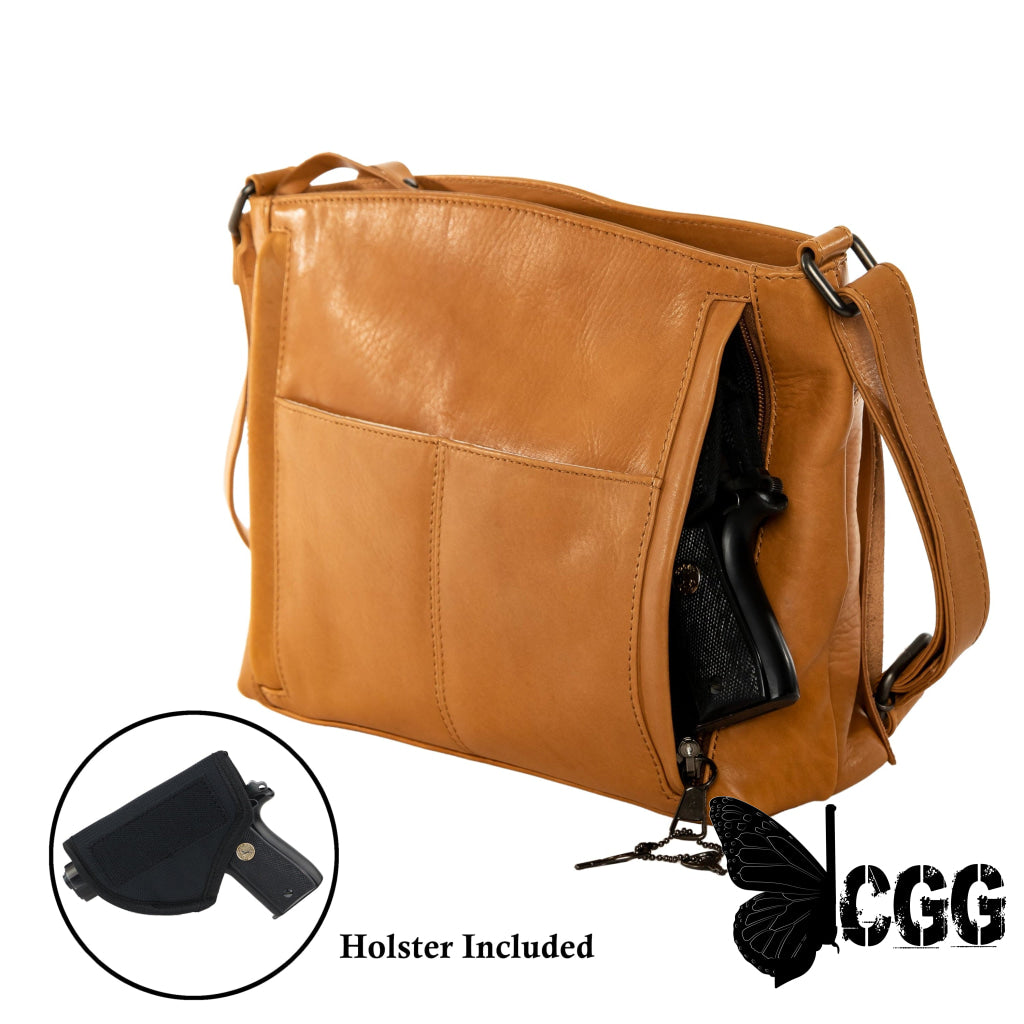 Concealed Carry Brynn Leather Crossbody By Lady Conceal Bags