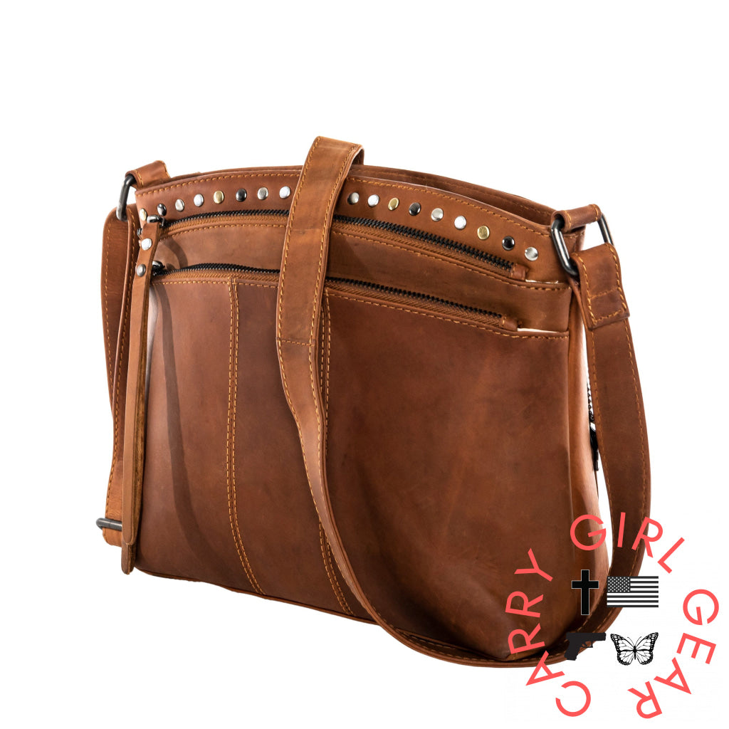 Concealed Carry Brynn Leather Crossbody By Lady Conceal Bags